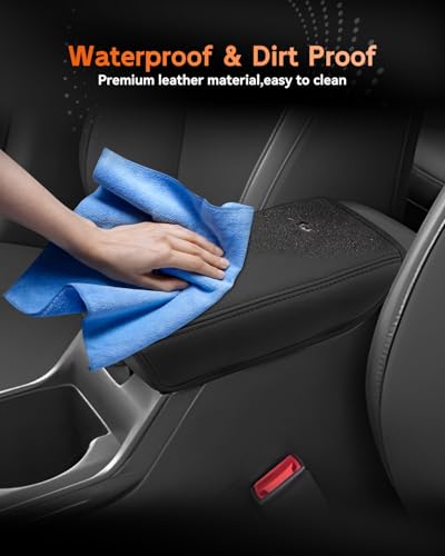 for 2025 2026 Kia K4 Center Console Cover Armrest Box Cover for K4 (Kia K4 2025+ Thin Black Leather)