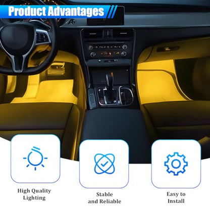 Car Interior LED Lights (Yellow)