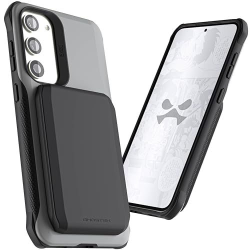 EXEC Wallet Galaxy S23 Plus Case with Detachable Magnetic Credit Card Holder Supports Wireless Charging Premium Shockproof Protective Covers Designed for 2023 Samsung Galaxy S23+ (Galaxy S23 Plus / Gray)