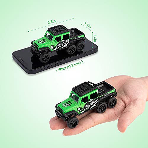 Pick up Trucks Open Door Die Cast Metal Toy Cars Pull Back 4 Pack (Off-Road Truck)