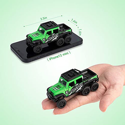 Pick up Trucks Open Door Die Cast Metal Toy Cars Pull Back 4 Pack (Off-Road Truck)