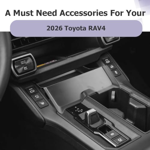 2026 RAV 4 Center Console Organizer Compatible with 2026 RAV 4 Accessories Lower Drawer Organizer Tray Below Wireless Charging Spot Storage Box RAV4 Limited