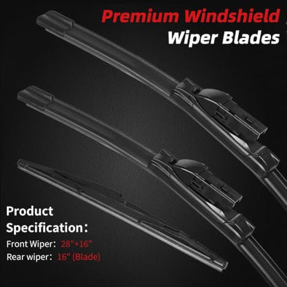 28"+16"+16" Windshield Wiper Blade Replacement for Toyota Prius 2016 (28"+16"+16")