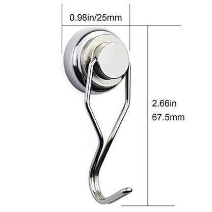Magnetic Hooks (Silver / 6Pack 80Lbs+)