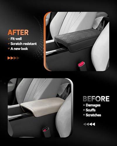 for 2025 2026 Acura ADX Center Console Cover Armrest Box Cover for ADX Accessories Console Arm Rest Protector Thickened (Acura ADX Thickened Black Leather)