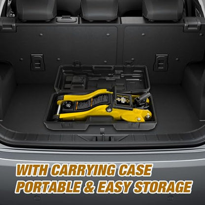 2.5 Ton Trolley Jack with Carrying Case Hydraulic Low Profile Floor Jack for Cars Lift with Single Piston Lift Pump (Steel / 2.5 ton with Case)