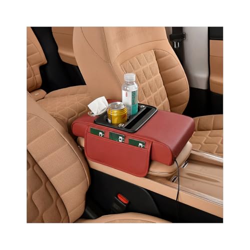 Car Center Console Armrest Pillow (Red)