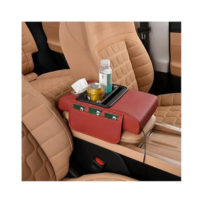 Car Center Console Armrest Pillow (Red)