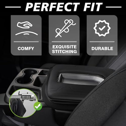 Armrest Cover for Silverado & Sierra 2019 (1) 19-26 |Silverado & Sierra| Jump Seat, +Thick)