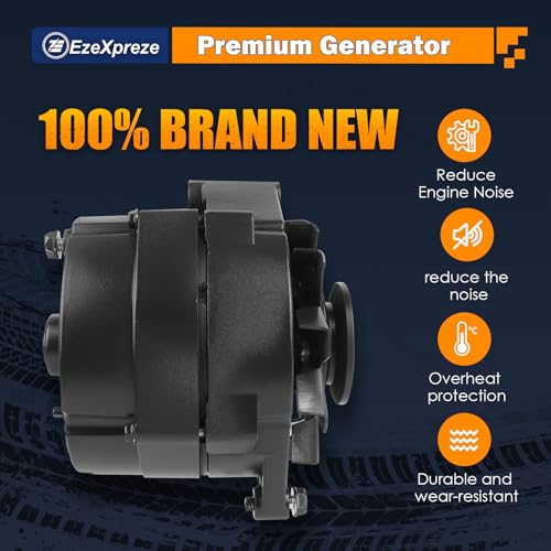 Ezexpreze 120A Upgraded 1 Wire GM Alternator New Self Exciting High Output 10SI SBC BBC for Chevy ADR0335 334 (7127-SE-B)