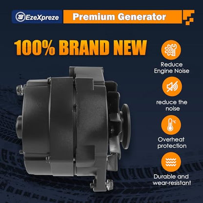 Ezexpreze 120A Upgraded 1 Wire GM Alternator New Self Exciting High Output 10SI SBC BBC for Chevy ADR0335 334 (7127-SE-B)