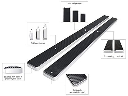 Running Boards 5 inches Compatible with Ford F150 2015 (Silver / 5 Inches)