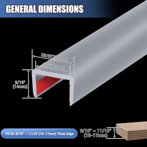 Rubber Edge Trim (Fit 5/8" - L20' / Grey)