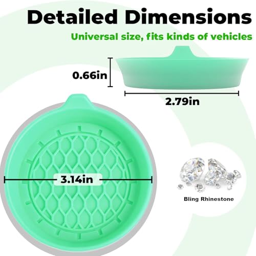 4 PCS Car Cup Coasters (Green*4PCS / No Diamonds)