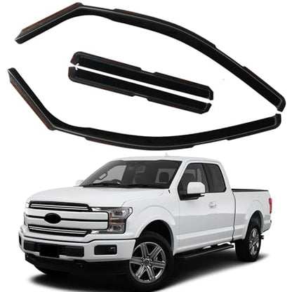 in Channel Rain Guards Fit for 2015 (Fit for 2015-2020 F150 SuperCab)