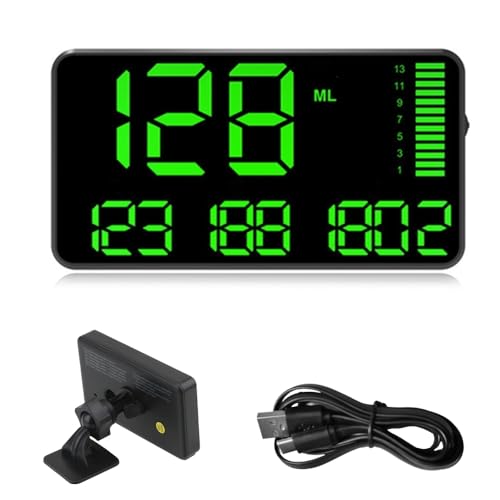 Digital GPS Speedometer Heads Up Display for Cars New HUD MPH Odometer Trip Meter for Trucks Golf cart All Vehicles (5.3 Inch C90)