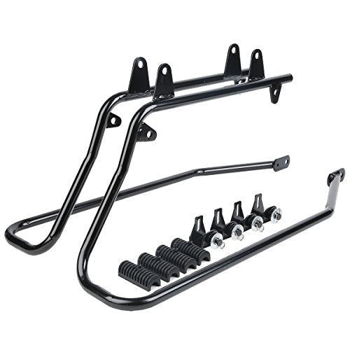 Motorcycle Saddle Bags W (Vivid Black W/ Black Latches)