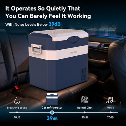 12 Volt Refrigerator Car Fridge Portable 12V 40 Quart Freezer Compressor Cooler 12V (Blue(White))