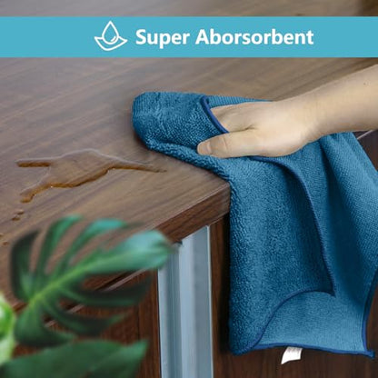 50PK Microfiber Cleaning Cloth (Navy Blue)