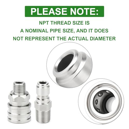 6PCS 304 Stainless Steel 1 (1/4"MNPT)