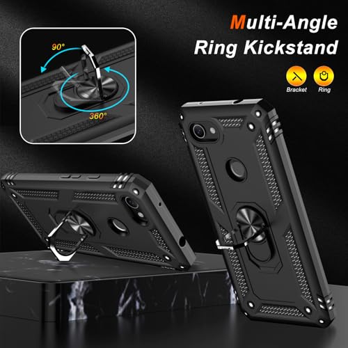 for Google Pixel 3A XL Case with Screen Protector (Black / Google Pixel 3A XL)
