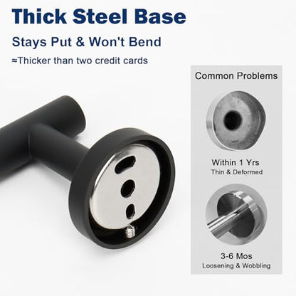 Bath Towel Hooks (Matte Black / 3 Pack)