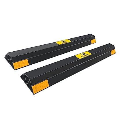 New Upgrades) 24" 2 Pcs Heavy Duty Parking Aid for Garage Walls, Parking Gadgets Protects Car, Parking Stopper Easy to Install 2 Packs, 24" L x 3.7" W x 1.8" H (24 inch 2Pcs)