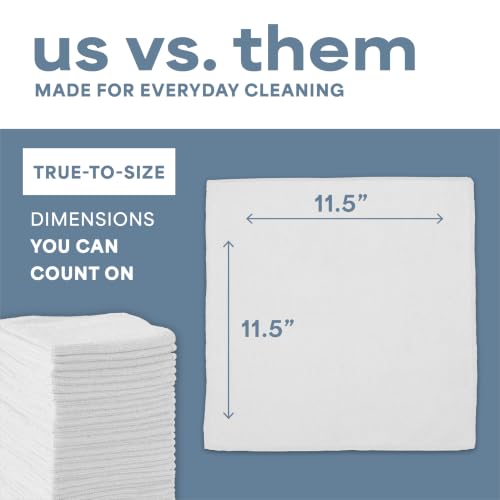 Microfiber Cleaning Cloth (White / 50 Pack)