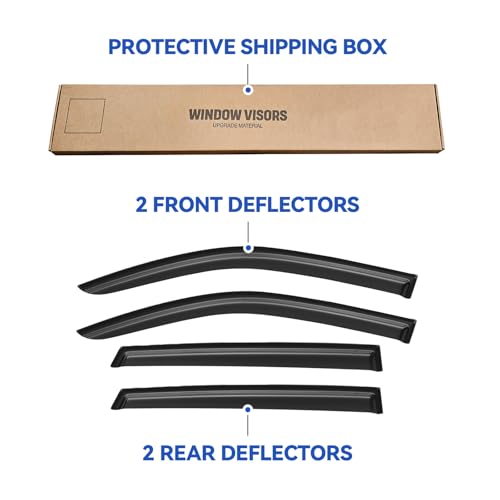 Window Visors Rain Guards for 2005 (2005-2009 Hyundai Tucson)