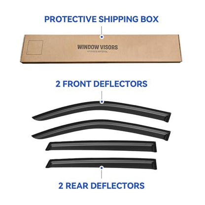Window Visors Rain Guards for 2005 (2005-2009 Hyundai Tucson)