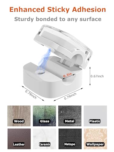 Magnetic Cable Clips (9-Pack White Crystal)