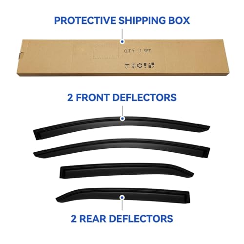Window Visors Rain Guards for Toyota Corolla 2014 (2014-2019 Toyota Corolla)