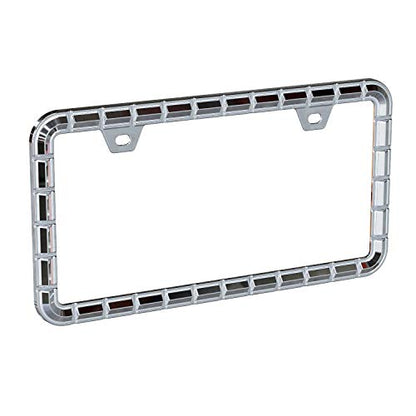 3D Chrome License Plate Frames (Chain Pattern)