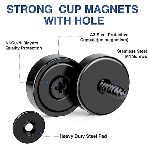 Strong Magnets Heavy Duty 40LB Strong Rare Earth Magnet 10 Pack