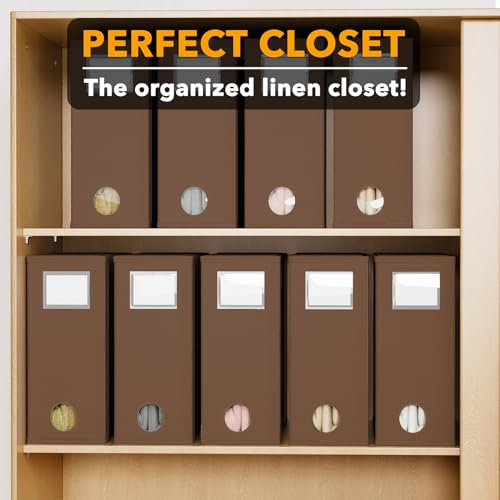 9 Pack Bed Sheet Organizers and Storage (9 pcs / Brown)