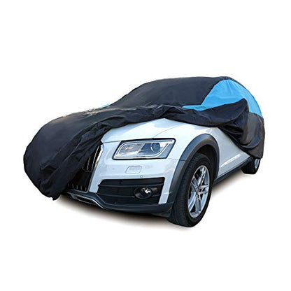 Waterproof Car Cover All Weather Snowproof UV Protection Windproof Outdoor Full SUV Car Cover (Fit Suv Length(211- 221 Inch) / Blue)