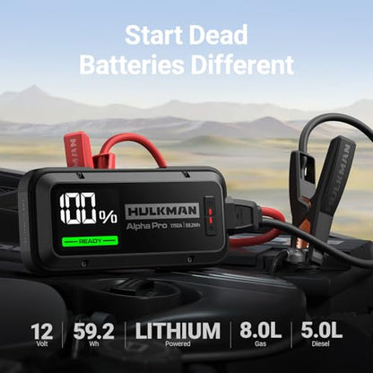 Alpha Pro 1750A Jump Starter (1750A · Up to 8.0L Gas)