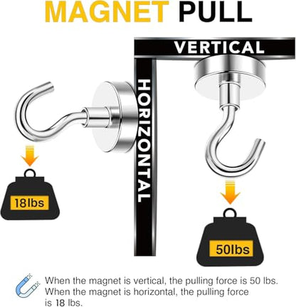 Magnetic Hooks (Silver / 0.78in)