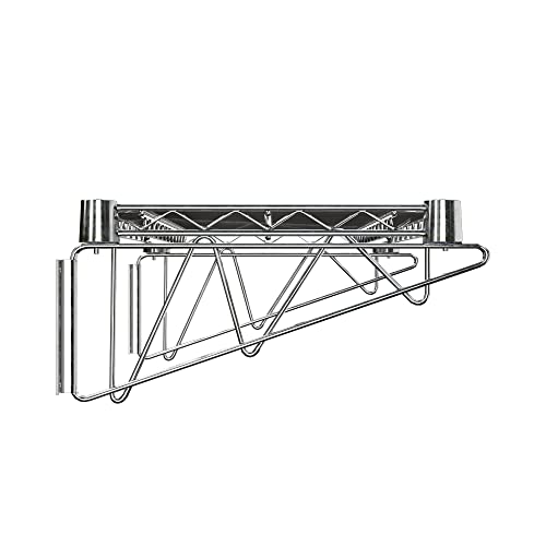 14" x 24" Chrome Wire Wall Mount Shelf (Chrome / 14" x 24")