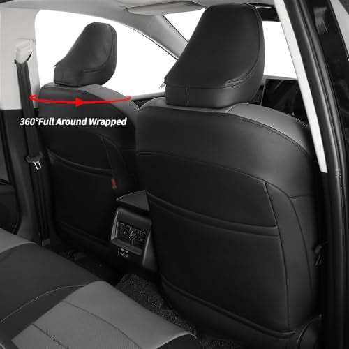 Camry Car Seat Covers Custom for Toyota 2025 2026 Camry (Leatherette(Black/Gray) / 2025-2026 Camry Hybrid (XLE/XSE))