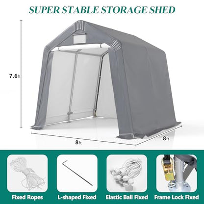 8' x 8' Outdoor Storage Shelter Shed (8' x 8')