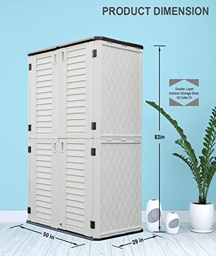 Storage Shed Weather Resistance (white / Tall Shed-53 cu ft)