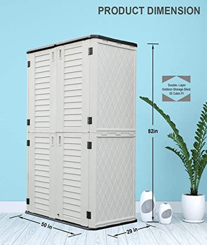 Storage Shed Weather Resistance (white / Tall Shed-53 cu ft)