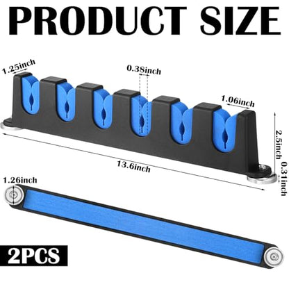 2 Pcs Magnetic Fishing Rod Holder for Car Fishing Pole Rack Vertical Rod Storage Holders for Truck Bed Boat Wall Garage Door (Blue / 6 Rods)