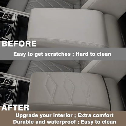 Armrest Cover for Volkswagen Atlas 2024 (20) 24+ |Atlas| V1 Light Gray, Regular)