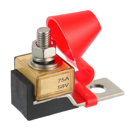MRBF Terminal Fuse Block 75 AMP Marine Rated Battery Fuse 58V DC Max IP66 Waterproof Fuse Holder 75A (75A)
