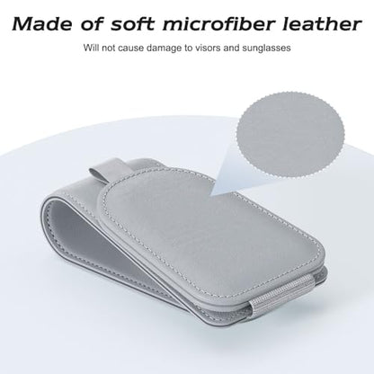 Magnetic Sunglass Holder for Car Visor (Light Gray)