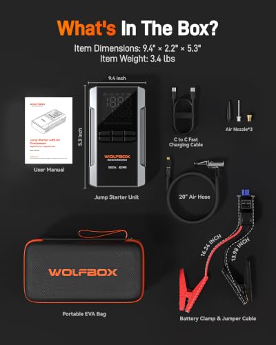 MV16A 3000A Jump Starter with Air Compressor (3000A)