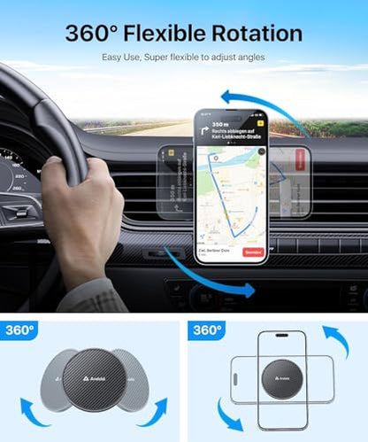 for MagSafe Car Mount [Strong Magnet&Metal Clip] Vent Phone Holder (black)