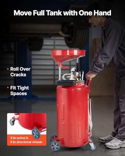 21 Gallon Waste Oil Drain Tank (20.1 x 20.1 x 66.1 in)